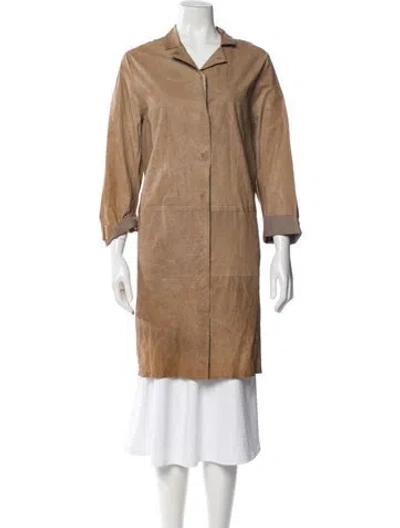 Pre-owned Annette Görtz Lamb Leather Jacket In Neutral