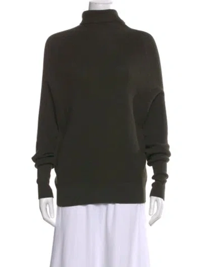 Pre-owned Annette Görtz Merino Wool Turtleneck Sweater In Green