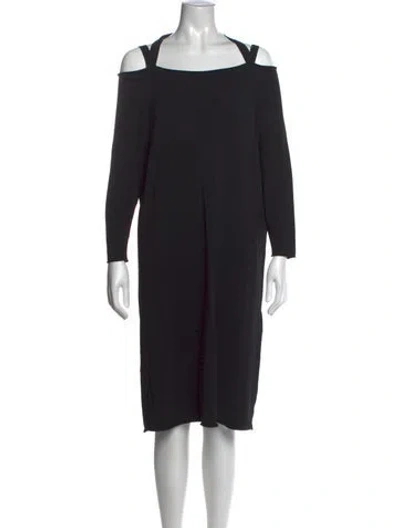 Pre-owned Annette Görtz Off-the-shoulder Knee-length Dress In Black