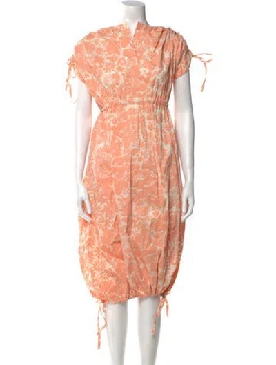 Pre-owned Annette Görtz Printed Midi Length Dress In Pink