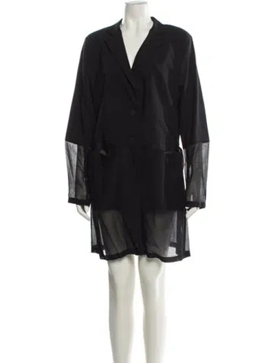 Pre-owned Annette Görtz Silk Mini Dress In Black