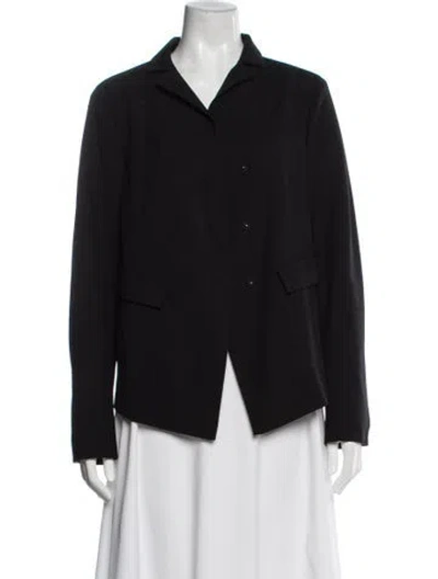 Pre-owned Annette Görtz Virgin Wool Blazer In Black
