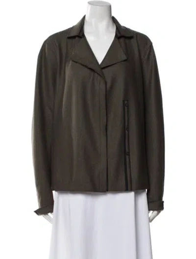 Pre-owned Annette Görtz Virgin Wool Jacket In Green