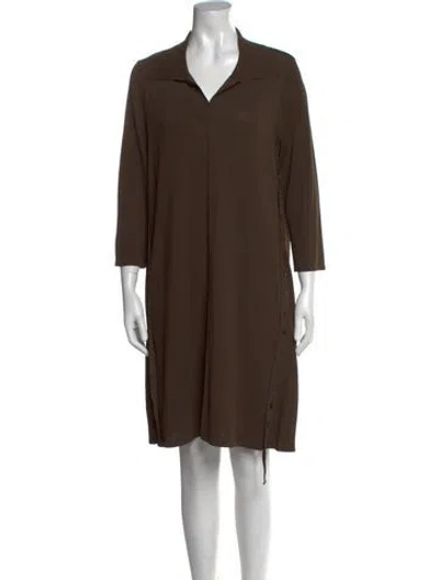 Pre-owned Annette Görtz V-neck Mini Dress In Brown