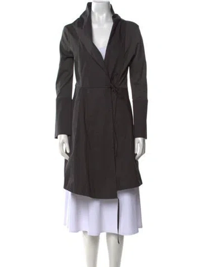 Pre-owned Annette Görtz V-neck Mini Dress In Gray