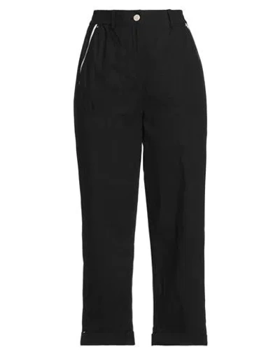 Annette Görtz Woman Pants Black Size 4 Cotton, Linen