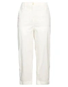 Annette Görtz Woman Pants Ivory Size 12 Cotton, Linen In White