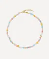 Anni Lu 18ct Gold-plated Fleur Bead Necklace In Multi
