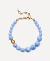 Anni Lu 18ct Gold-plated Float Beaded Bracelet In Blue
