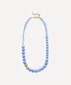 Anni Lu 18ct Gold-plated Float Beaded Necklace In Blue