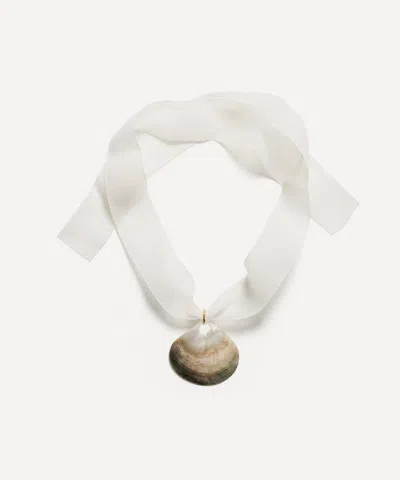 Anni Lu 18ct Gold-plated Golden Shell Pendant Necklace In White