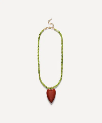 Anni Lu 18ct Gold-plated Grasshopper Pendant Necklace In Green