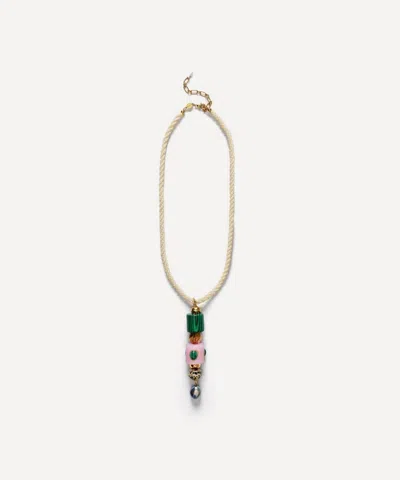 Anni Lu 18ct Gold-plated Twisted Treasure Necklace In White