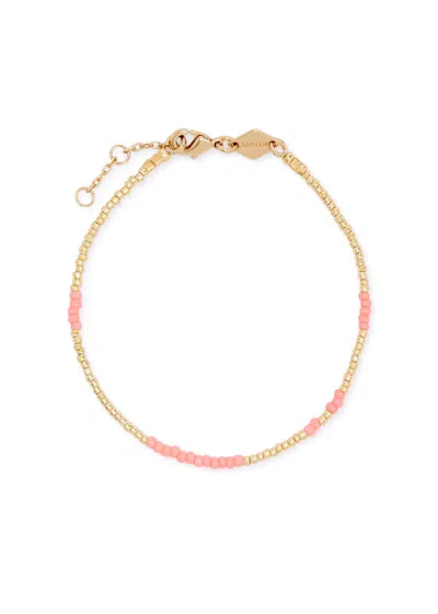 Anni Lu Asym Beaded Bracelet In Peach