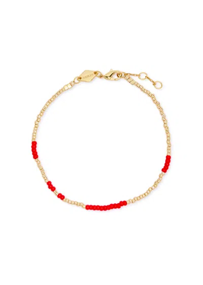 Anni Lu Asym Beaded Bracelet In Red