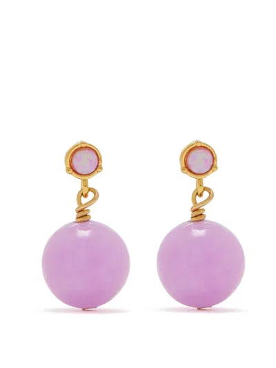 Anni Lu Ball Earrings In Pink