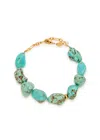 Anni Lu Beach Cocktail Beaded Turquoise Bracelet In Blue