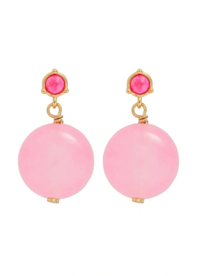 Anni Lu Bubbles 18kt Gold-plated Drop Earrings In Pink