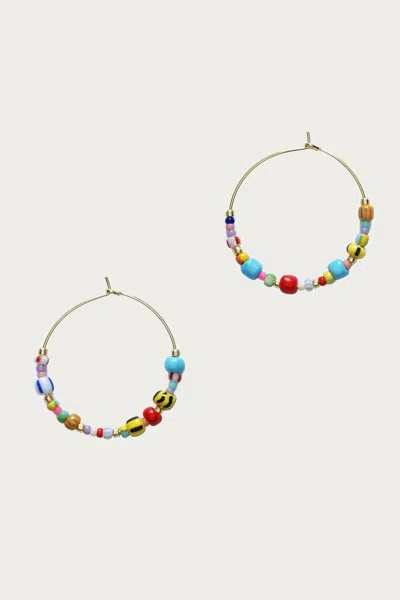 Anni Lu Chunky Alaia Hoop In Mix In Blue