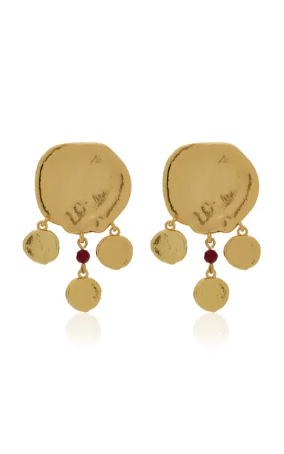 Anni Lu Dream Catcher Beaded Earrings In Gold