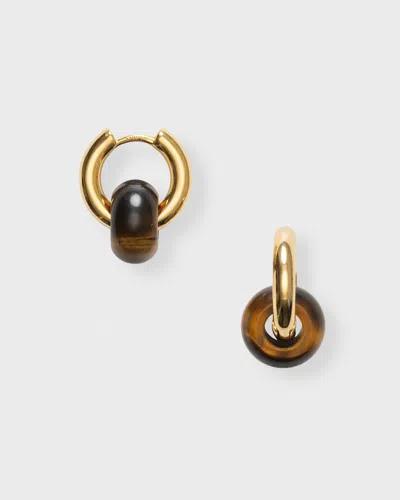 Anni Lu Earring Glazed Donut Hoops In Brown