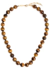 Anni Lu Eye Of The Tiger Beaded Necklace In Brown