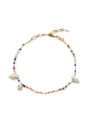 ANNI LU ANNI LU FIESTA 18KT GOLD-PLATED BEADED ANKLET