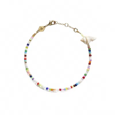Anni Lu Fiesta Shell Bracelet In Multi In Pattern