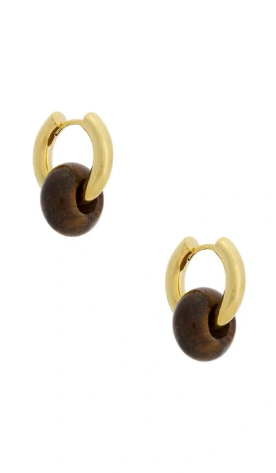 Anni Lu Glazed Donut Hoops In Brown
