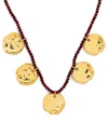 Anni Lu Gold-plated Dream Catcher Necklace In Brown