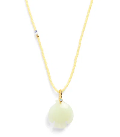 Anni Lu Gold-plated Beaded Catch Of The Day Necklace In Yellow