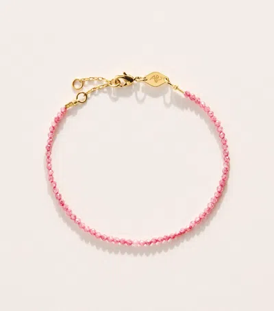 Anni Lu Gold-plated Beaded Mood Bracelet In Pink