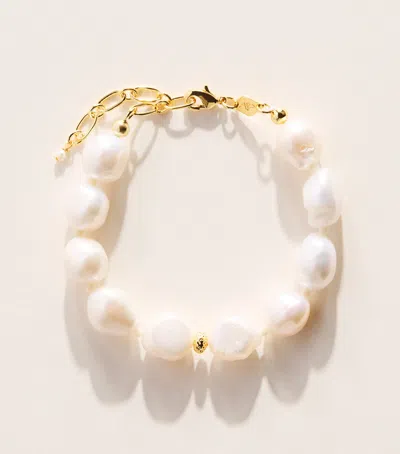 Anni Lu Gold-plated Big Stellar Pearly Bracelet In Multi