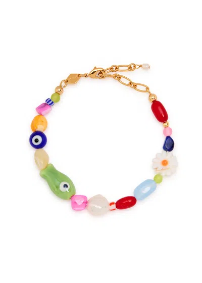 Anni Lu Happy Beaded 18kt Gold-plated Bracelet