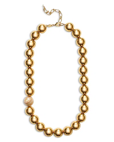 Anni Lu Hi Ho Gold Mother Of Pearl Beaded Necklace, 15.74-18.11