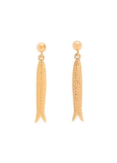 Anni Lu Hippie Fish 18kt Gold-plated Drop Earrings