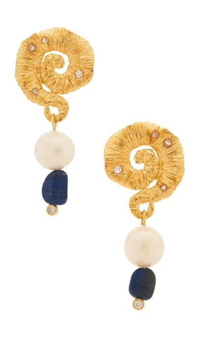 Anni Lu Jet Set Gem Earrings In Gold