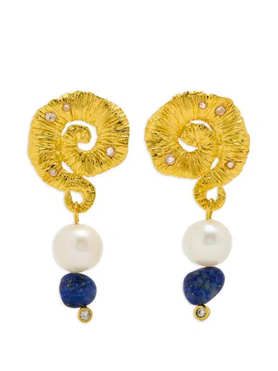 Anni Lu Jetset Gems Earrings In Gold