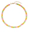 Anni Lu Multicolour Paradiso Beaded Necklace In Pink