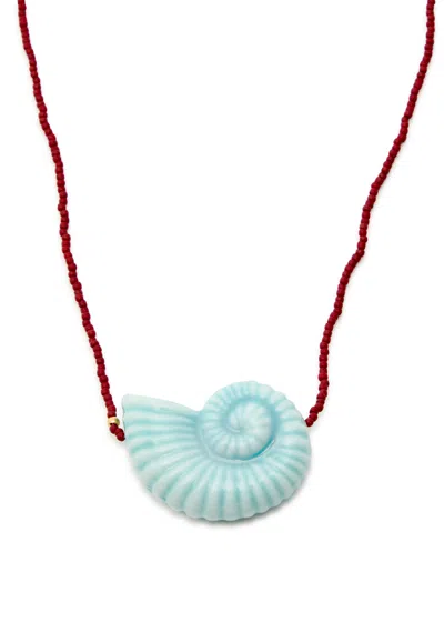 Anni Lu Nautilus Beaded 18kt Gold-plated Necklace