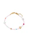 Anni Lu Oh So Fine Beaded 18kt Gold-plated Bracelet In Multi