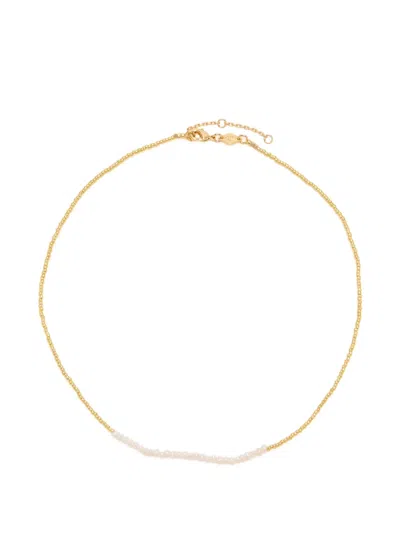 Anni Lu Pearl Beaded Necklace In Gold