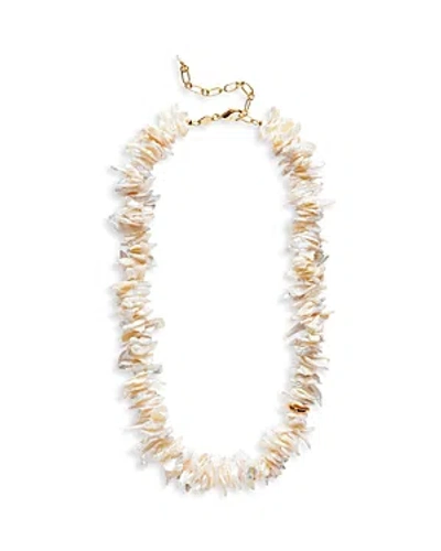 Anni Lu Pearl Power Cultured Freshwater Keshi Pearl Collar Necklace, 15.74-18.11 In White