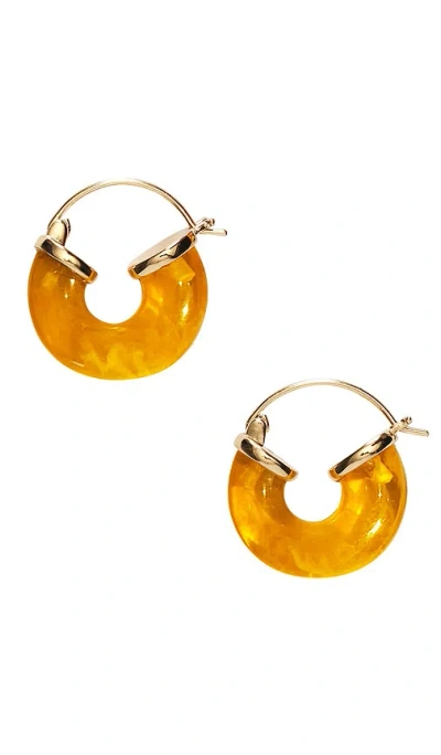Anni Lu Petit Swell Hoop Earrings In Orange