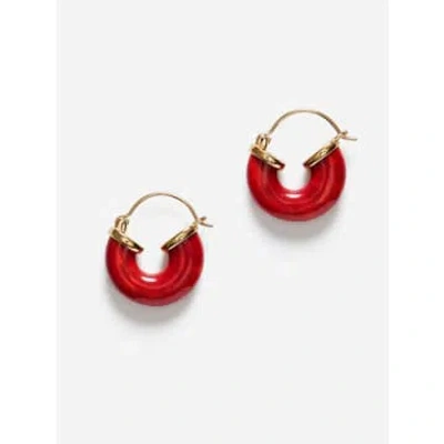 Anni Lu Petit Swell Hoops In Red