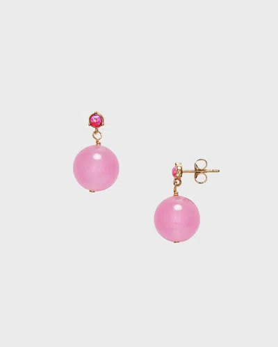 Anni Lu Pink Bubbles Earring In Gold