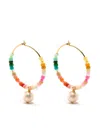 Anni Lu Rainbow Nomad Beaded Hoop Earrings In Mehrfarbig
