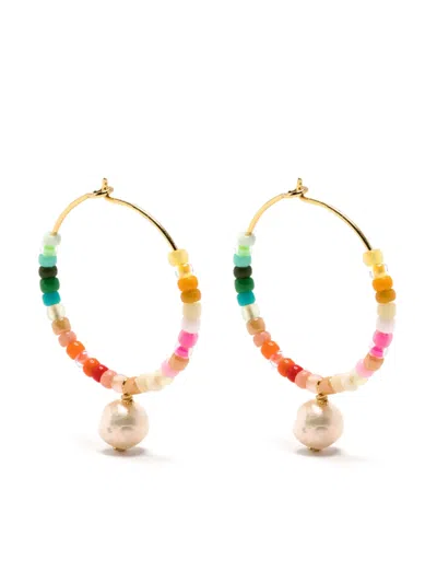 ANNI LU RAINBOW NOMAD PEARL-DETAIL EARRINGS