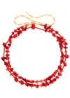 Anni Lu Reef Beaded 18kt Gold-plated Belt