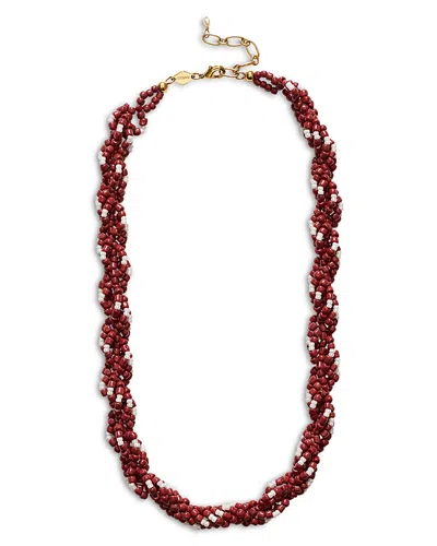 Anni Lu Rodeo Cultured Freshwater Pearl & Red Beaded Torsade Necklace, 15.55-17.32 In Brown